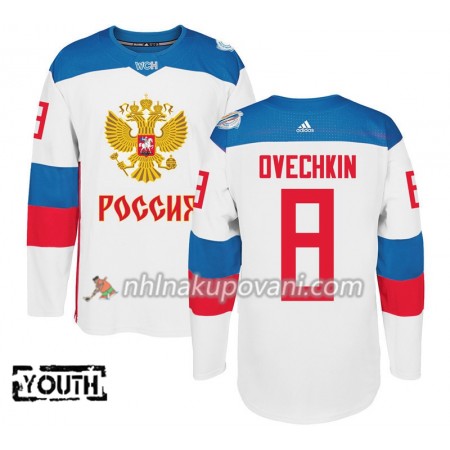 Rusko Dresy Alexander Ovechkin 8 Světový pohár v ledním hokeji 2016 Bílá Premier - Dětské Rusko Dresy Alexander Ovechkin 8 Světový pohár v ledním hokeji 2016 Bílá Premier - Dětské